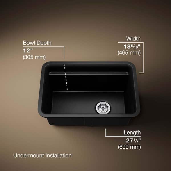 KOHLER Cairn 18-5/16 in. x 27-1/2 in. x12-5/8 in. Composite