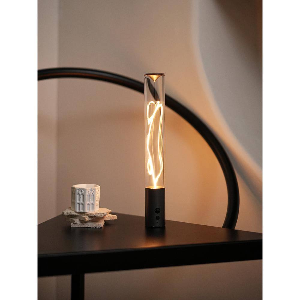 Gray Cylinder Battery Operated Dimmable LED Wall Sconce