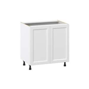 33 in. W x 24 in. D x 34.5 in. H Alton Painted White Shaker Assembled Base Kitchen Cabinet with Full High Door