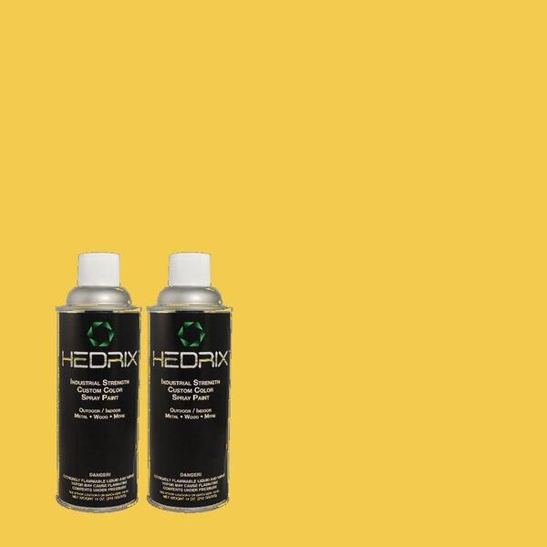 Hedrix 11 oz. Match of 390B-6 Citrus Zest Low Lustre Custom Spray Paint (2-Pack)