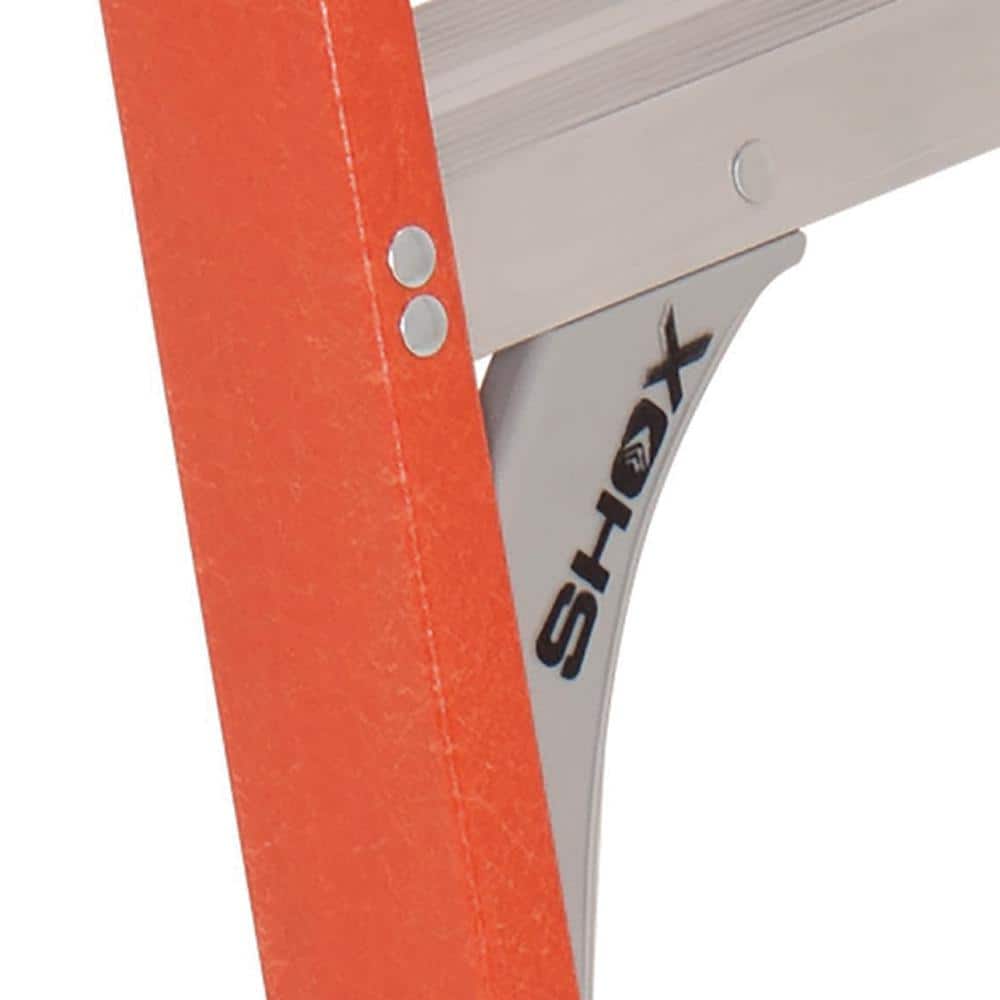 4 ft Orange Fiberglass Pinnacle Platform Ladder with 300 lbs Capacity