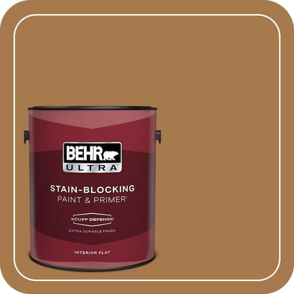 BEHR ULTRA 1 gal. Home Decorators Collection #HDC-CL-18A Butter Caramel Extra Durable Flat Interior Paint & Primer
