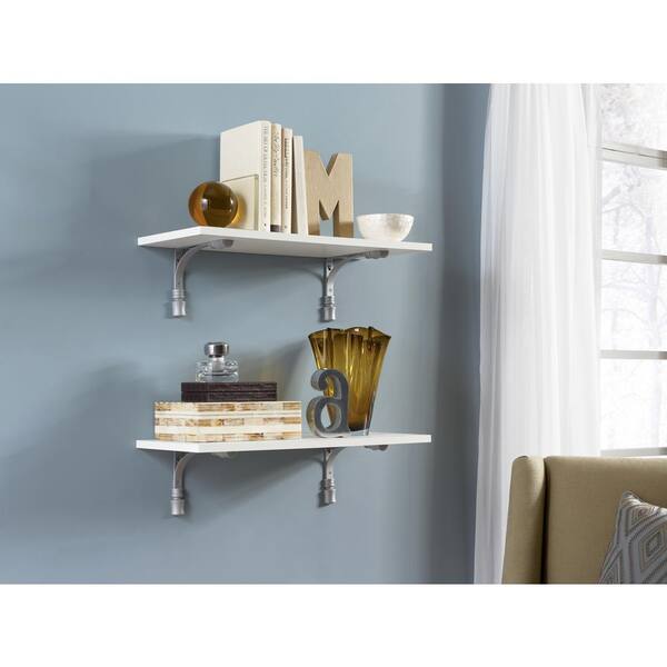 Rubbermaid White Laminated Wood Shelf, Does Home Depot Cut Glass For Shelves