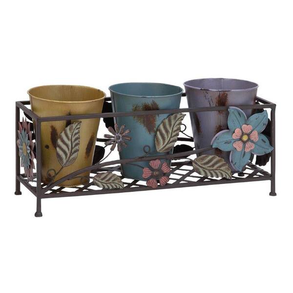 ORE International MTL 20 in. L x 7 in. W x 10 in. H Metal Planter Stand