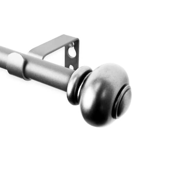 Rod Desyne Yolanda in. in. - Single Curtain Rod 84 in. - 120 SatinNickel