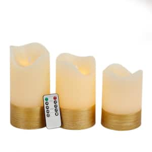 Gold Wax Traditional Flameless Candle