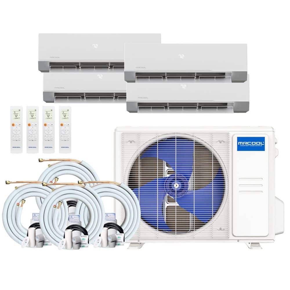 Olympus 4th Gen 36,000 BTU 3 Ton Multi-Zone 24 SEER2 Ductless Mini Split AC and Heat Pump with (4)9K and (4)25ft Lines price history on PriceWatchPro
