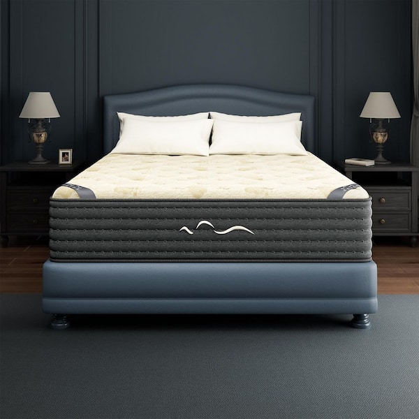 Babo Care QUEEN Firm Hybrid Gel Memory Foam 14 in. Plush Tight Top with Cashmere Fabric and Reversible Support Mattress