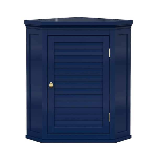 Teamson Home Glancy 15 in. W x 22.52 in. D x 24.02 in. H x Bathroom Storage Wall Cabinet in Navy