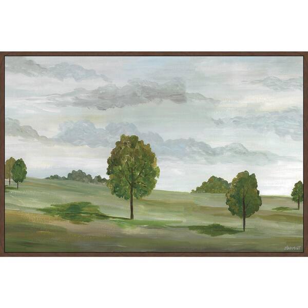 "Meadow and Trees" by Marmont Hill Floater Framed Canvas Nature Art