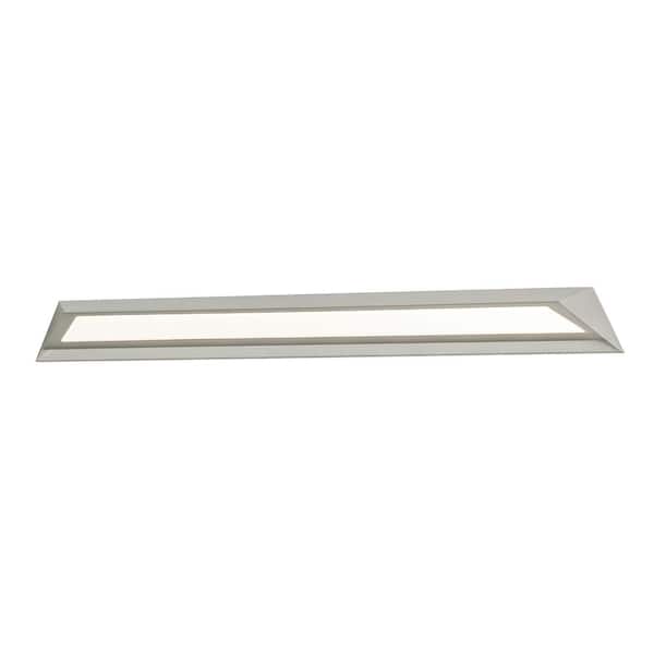 AFX Ryland 38 in. Satin Nickel LED Vanity Light Bar with White Shade