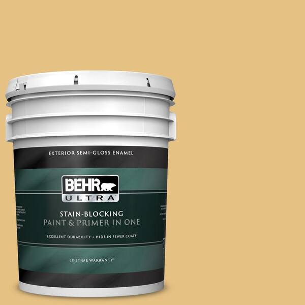 BEHR ULTRA 5 gal. #UL180-21 Tangy Semi-Gloss Enamel Exterior Paint and Primer in One