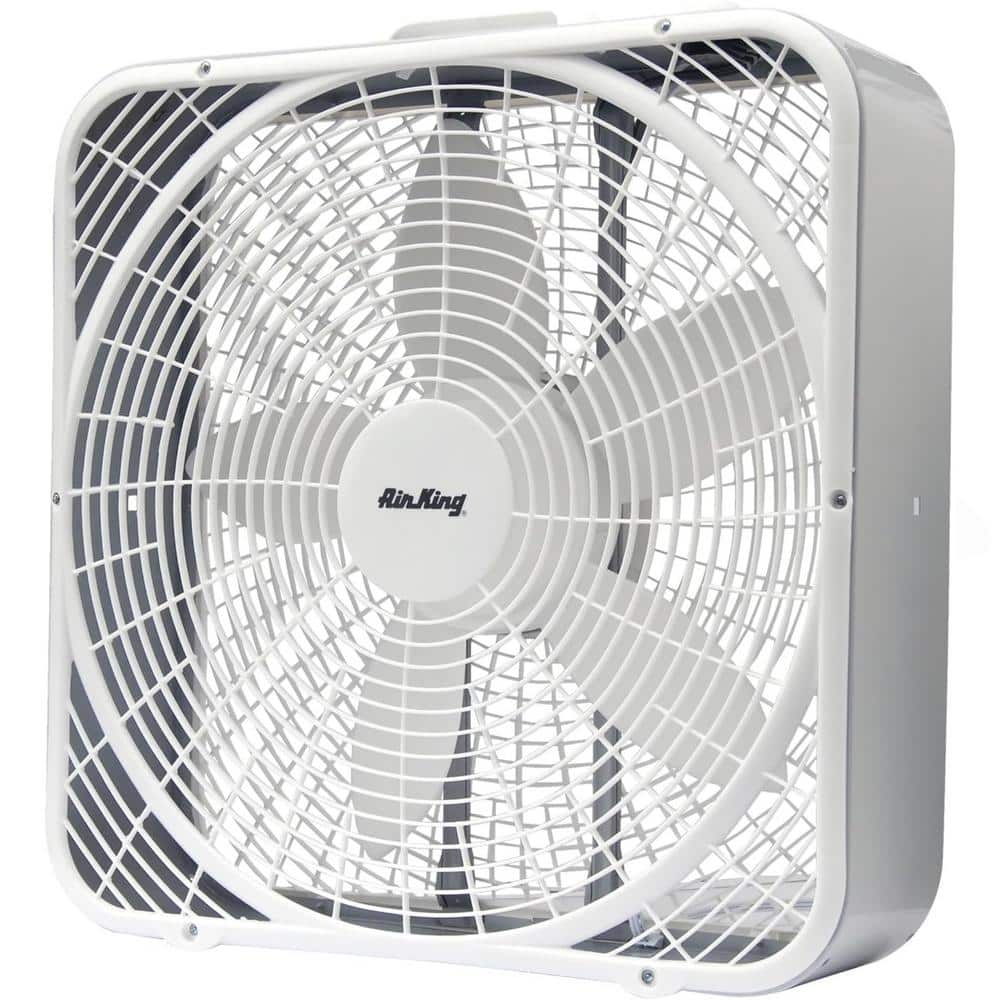 20 Inch 3 Speed Box Fan, Gray
