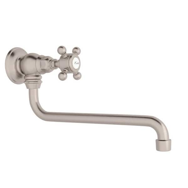 Wall Mount Pot Filler in Satin Nickel