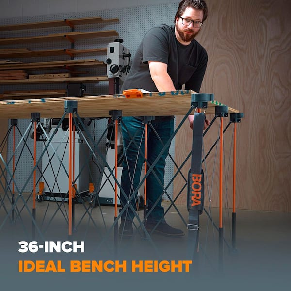 BORA 48 in. x 96 in. x 36 in. H Steel Tall Centipede Work Support