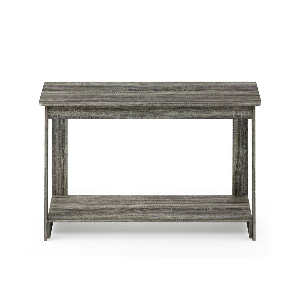 French Oak Grey Particle Board TV Stand with Bottom Shelf