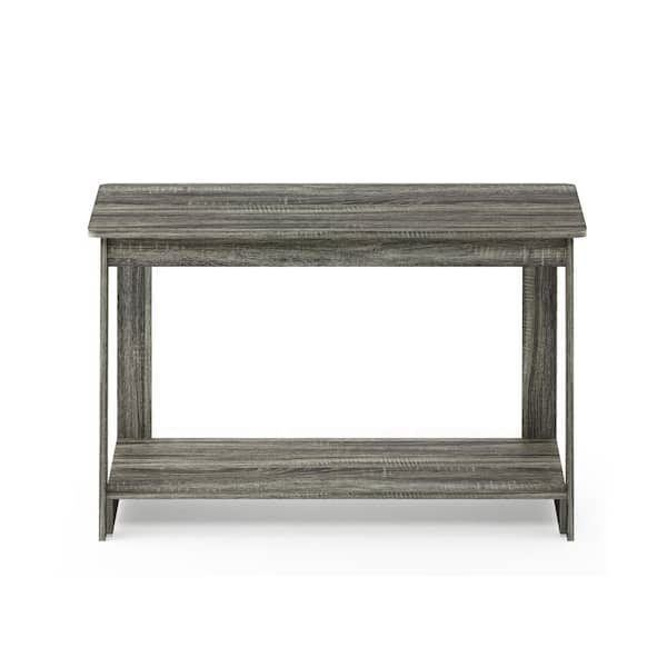 Furinno Beginning 35 in. French Oak Gray Particle Board TV Stand Fits TVs Up to 37 in. with Open Storage