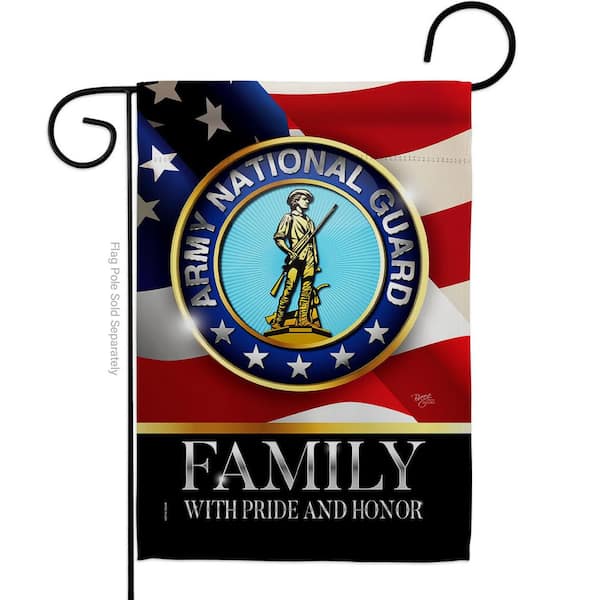 13 in. x 18.5 in. US Army National Guard Family Honor Garden Flag Double-Sided Armed Forces Decorative Vertical Flags