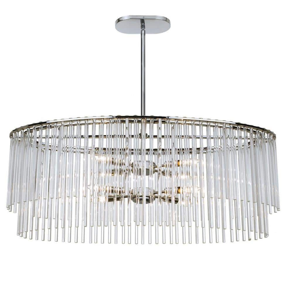 Bleecker 8-Light Polished Chrome and Crystal Chandelier