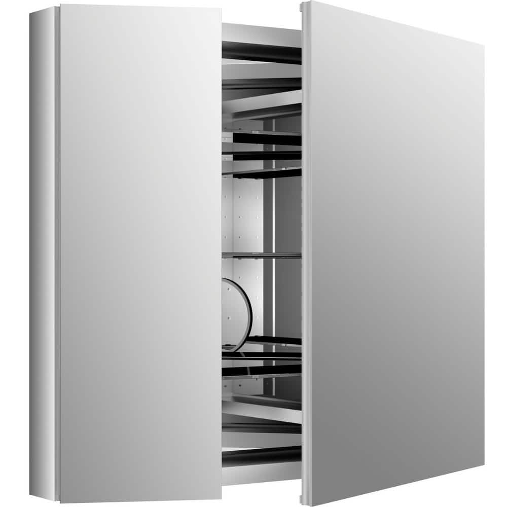 Verdera Aluminum Bi-View Medicine Cabinet with Adjustable Mirror