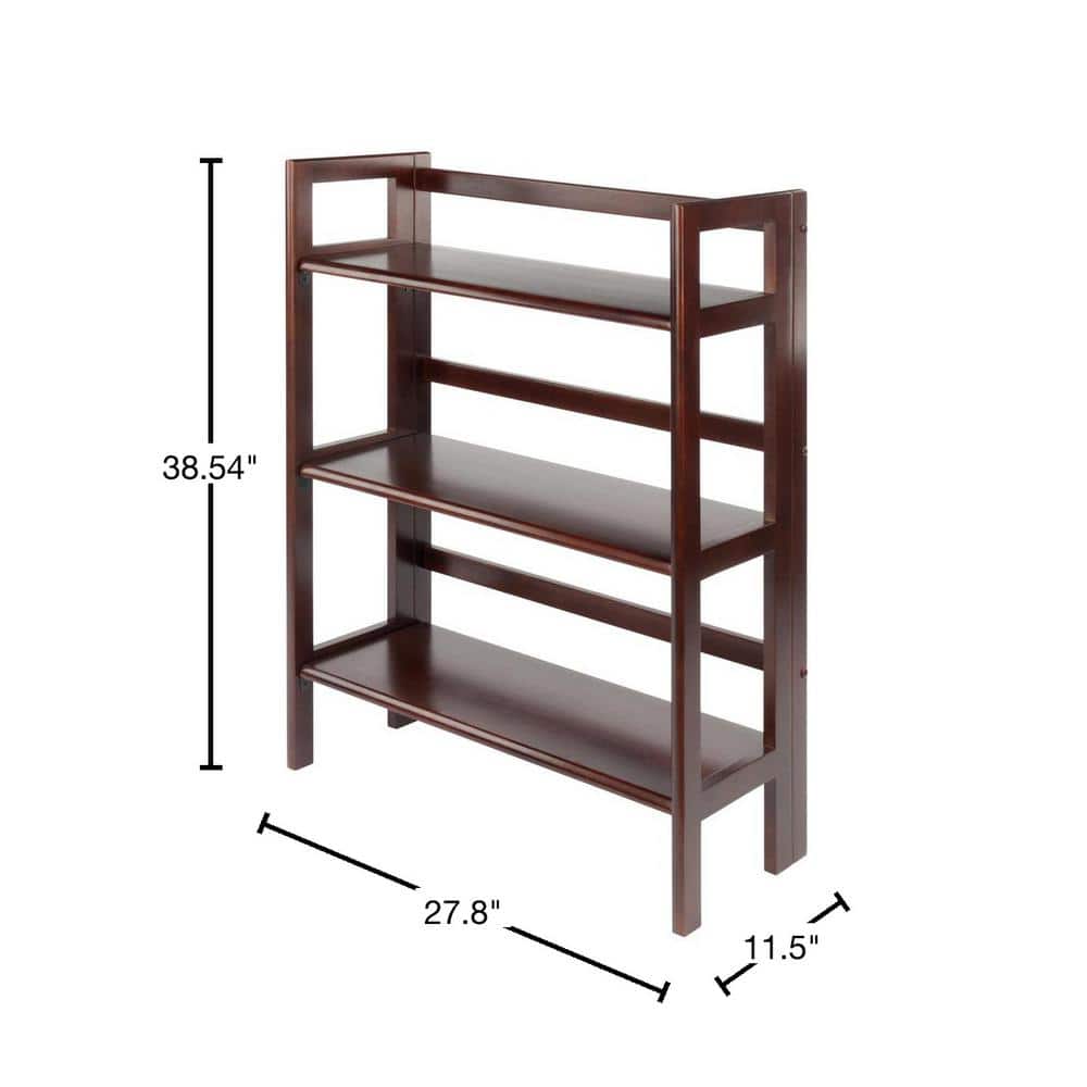 Walnut 3-Tier Stackable Solid Wood Floating Shelf