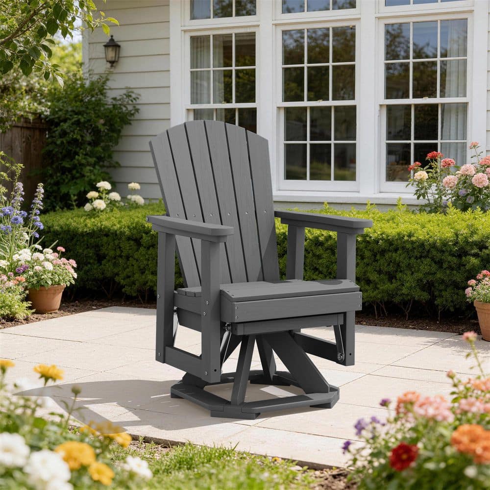 JEAREY Plastic HDPE Resin Rocking Glider Chair Adirondack Swivel