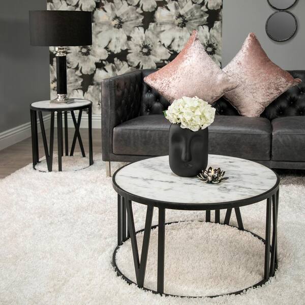 Liv & Skye 6 in. Black Crystal Lotus Votive Candle Holder