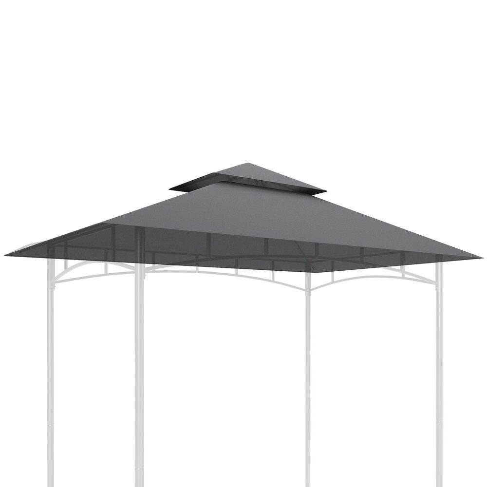 5 ft. x 8 ft. Dark Gray Grill Gazebo Canopy Replacement Cover Only, UPF50 P