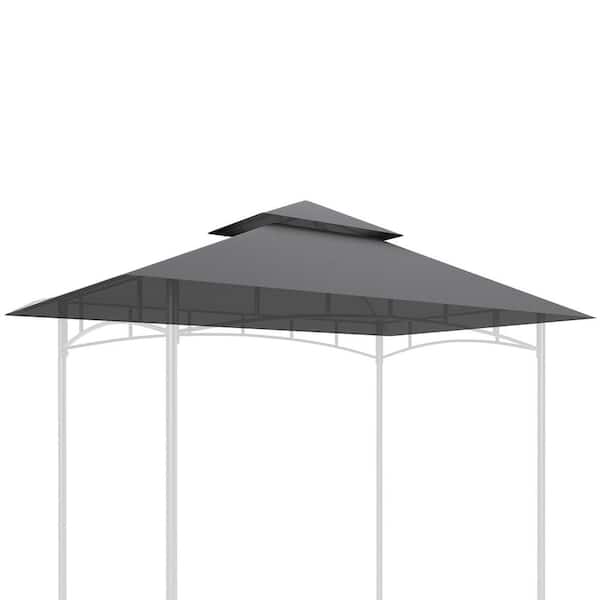 5 ft. x 8 ft. Dark Gray Grill Gazebo Canopy Replacement Cover Only, UPF50 Plus BBQ Canopy Replacement Cover