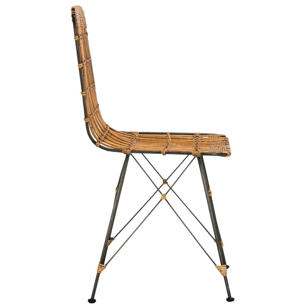 Transitional Windsor Low Slat Side Chair in Natural Brown Wash