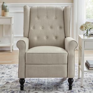 Waybrook Biscuit Beige Fabric Standard (No Motion) Recliner with Tufted Cushions