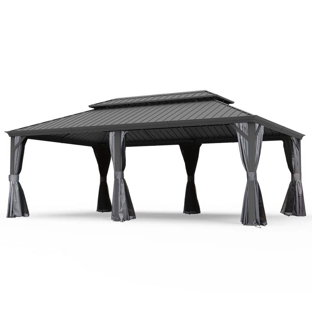 domi outdoor living 14 ft. x 24 ft. Galvanized Steel Hardtop