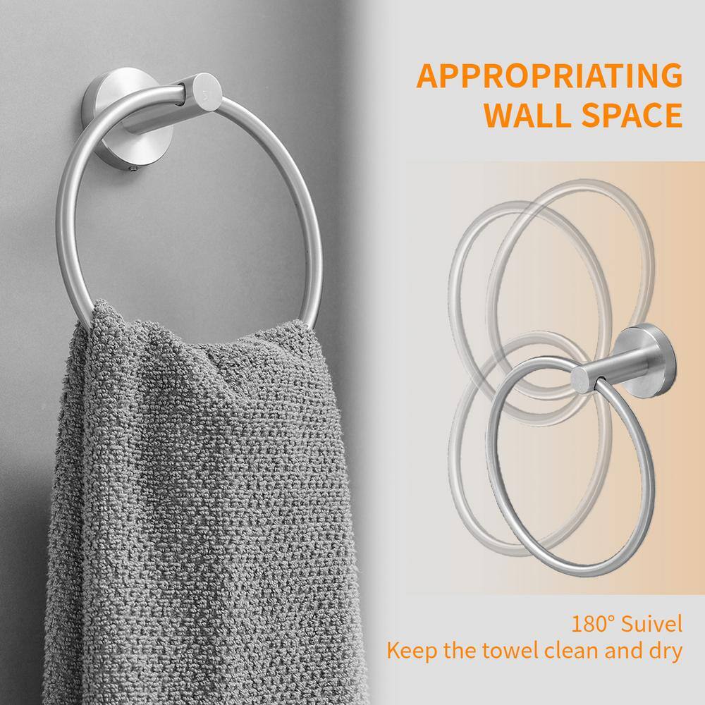 Brushed Nickel Stainless Steel 3-Piece Bathroom Hardware Set