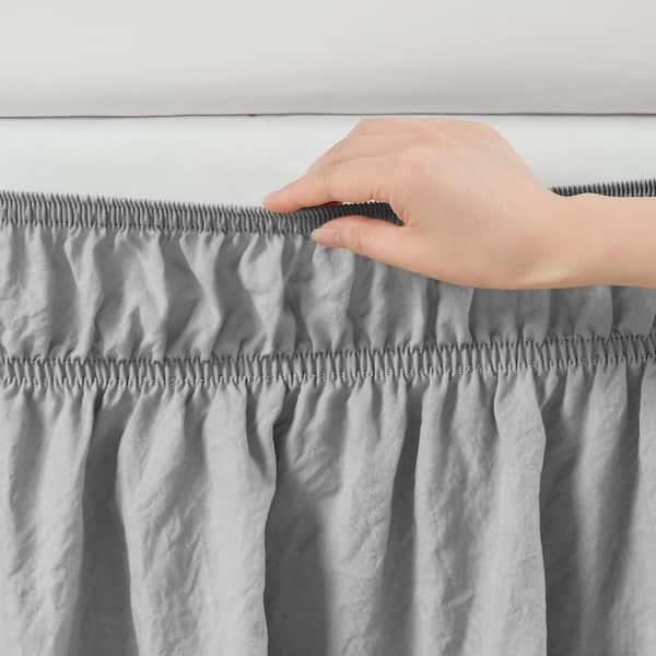 Lush Decor Ruched 20 In Drop Length, Wrap Around Bed Skirt Cal King