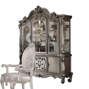 Versailles Antique Platinum Hutch and Buffet with Drawers