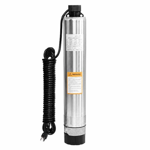 4 in Effluent and Cistern Bottom Suction Submersible Pump 1 HP 115V 32 GPM 207 ft Head with 33 ft Cable