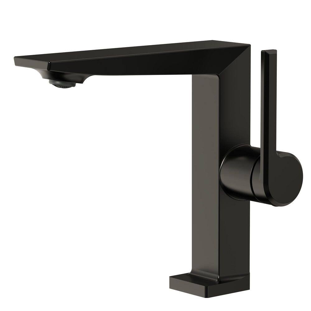 Single Handle Single Hole Low Arc Bathroom Faucet With Metal Pop Up Drain Assembly Swivel Sink Faucet in Matte Black price history on PriceWatchPro