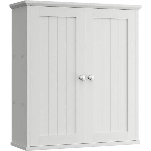 Cubilan 22 in. W x 8 in. D White Bathroom Wall Cabinet Decorative Wall Shelf