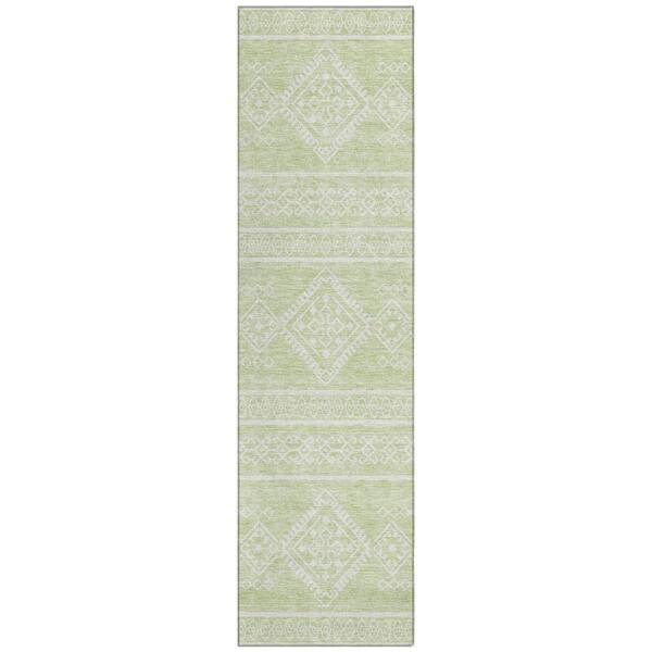 Addison Rugs Chantille Machine Washable Indoor/Outdoor Abstract ACN901 Mint 2 ft. 3 in. x 7 ft. 6 in. Area Rug