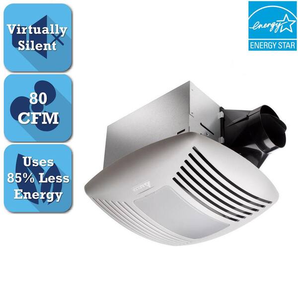 Delta Breez Signature Series 80 CFM Ceiling Bathroom Exhaust Fan with Light
