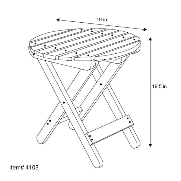 adirondack round folding table