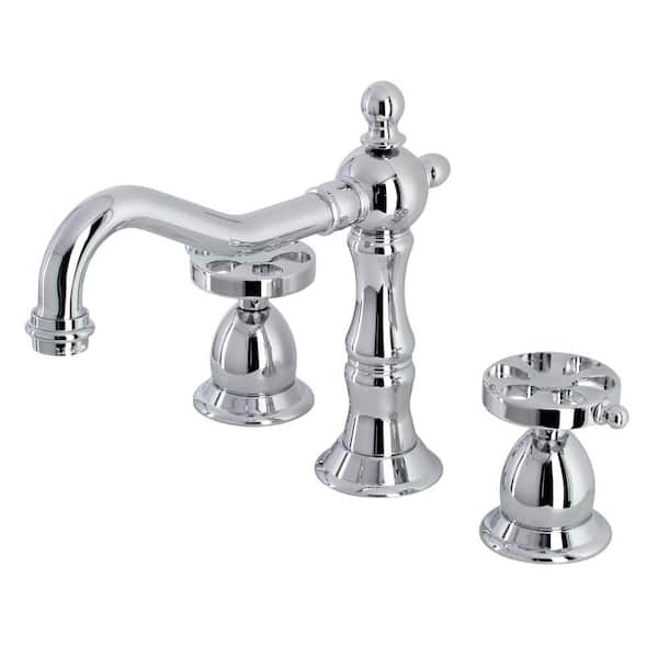 Kingston Brass Belknap 8 in. Widespread 2-Handle Bathroom Faucet in Polished Chrome