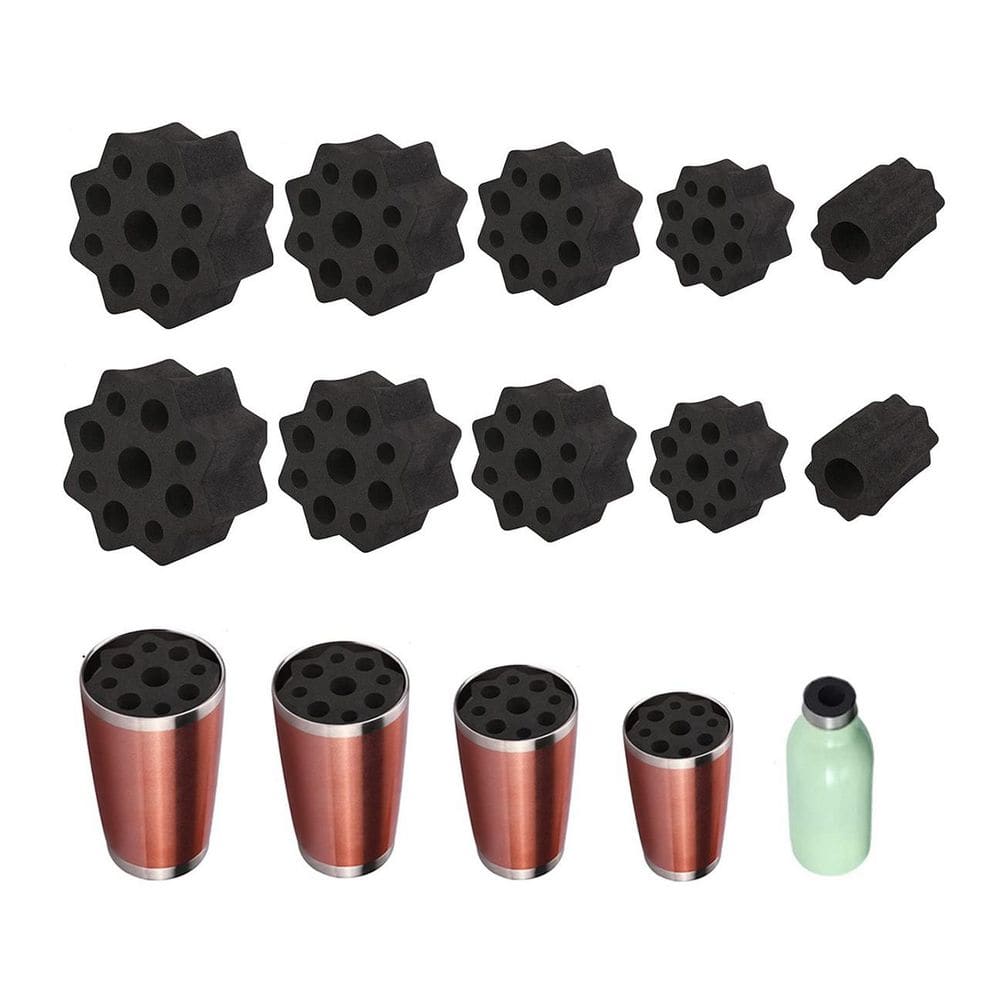Pvc Base Cup Anqtovp 2.83 in. 3.18 in. 3.74 in. Black Family EVA Foam Cup Turner ...