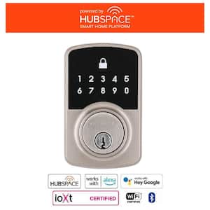 Serrure à pêne dormant électronique Smart Key Smartcode, nickel satiné