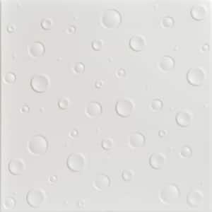 Bubbles 1.6 ft. x 1.6 ft. Glue Up Foam Ceiling Tile in Dove White