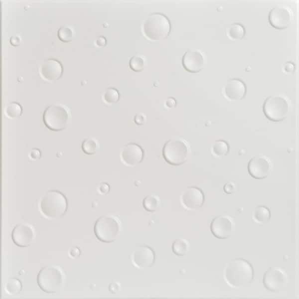 A La Maison Ceilings Bubbles 1.6 ft. x 1.6 ft. Glue Up Foam Ceiling Tile in Dove White