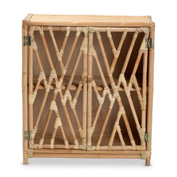 Baxton Studio Shena Natural Brown Storage Cabinet