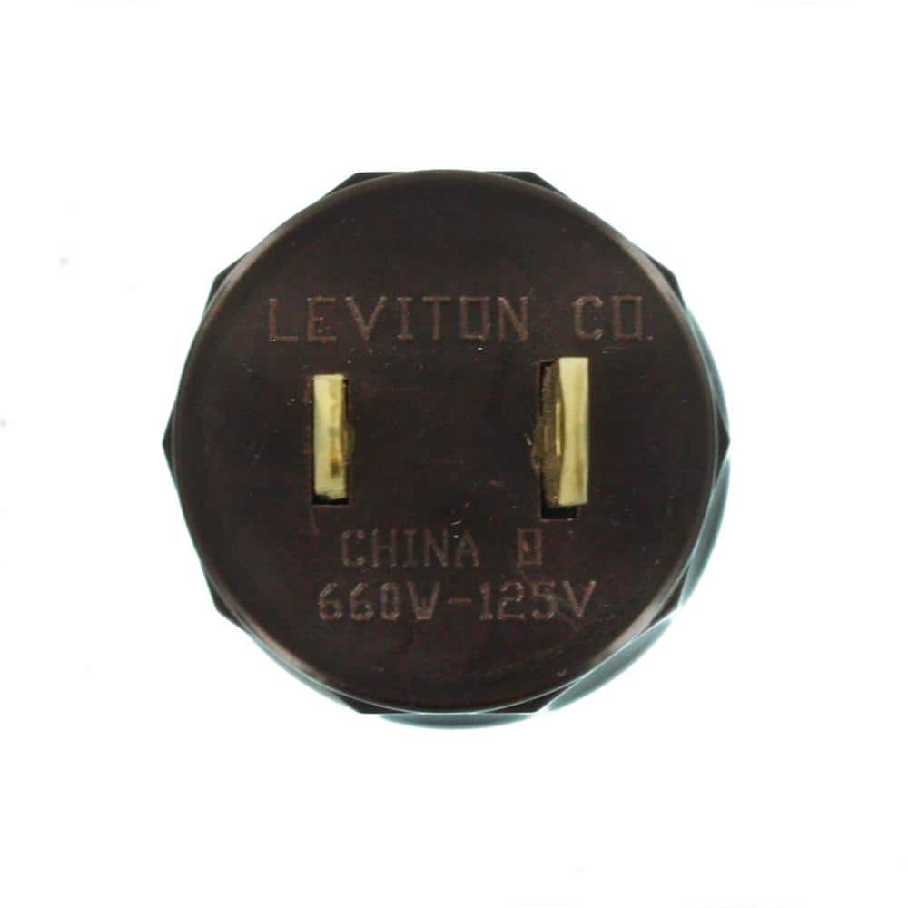 Brown Polarized Outlet-to-Lampholder Adapter