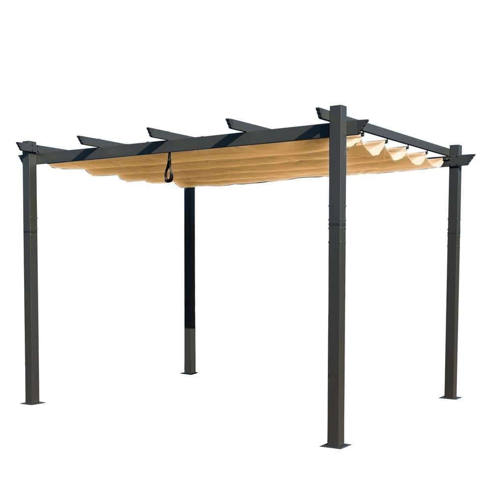 KOZYARD Morgan 13 ft. x 10 ft. Aluminum Frame Outdoor Pergola with ...