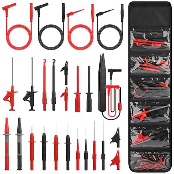 25-Piece Electrical Multimeter Test Leads Kit Precision Probes Alligator Clips Set 1000V 10A Testing Tools